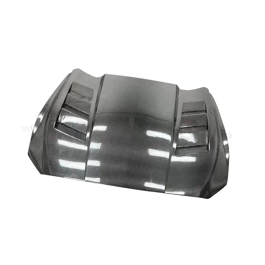 AC Style Front Hood for  Mustang 2015-2017 Carbon Fiber Body Kits Front Engine Hoods Bonnet Cover Car Bodykit